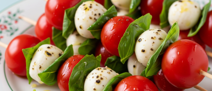 Salada Caprese no Palito