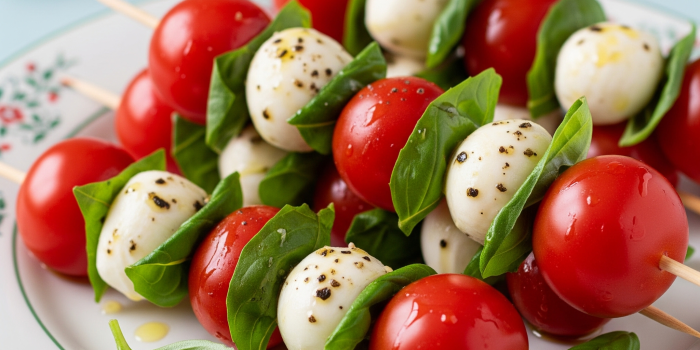 Salada Caprese no Palito