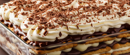 pavê de chocolate cremoso com leite condensado