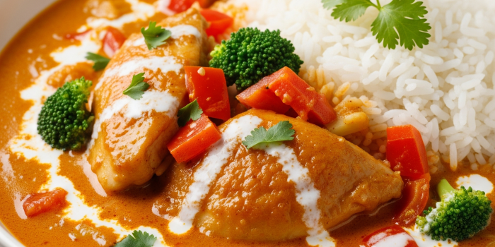 Frango ao Curry com Leite de Coco