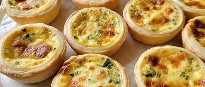 Mini Quiches de Alho-Poró e Queijo